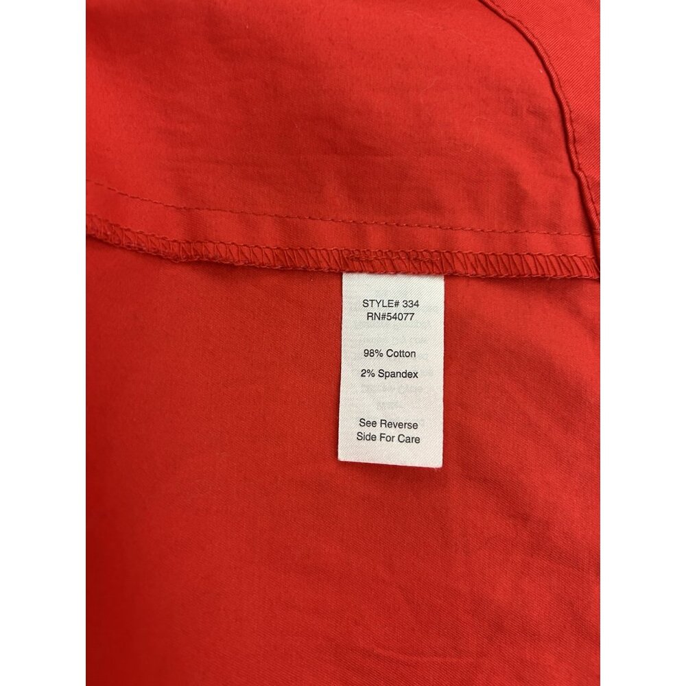 Cabi Red Trench Coat Sz 6 Jacket Detachable Upper Double Breasted Belted Convert - Picture 9 of 16